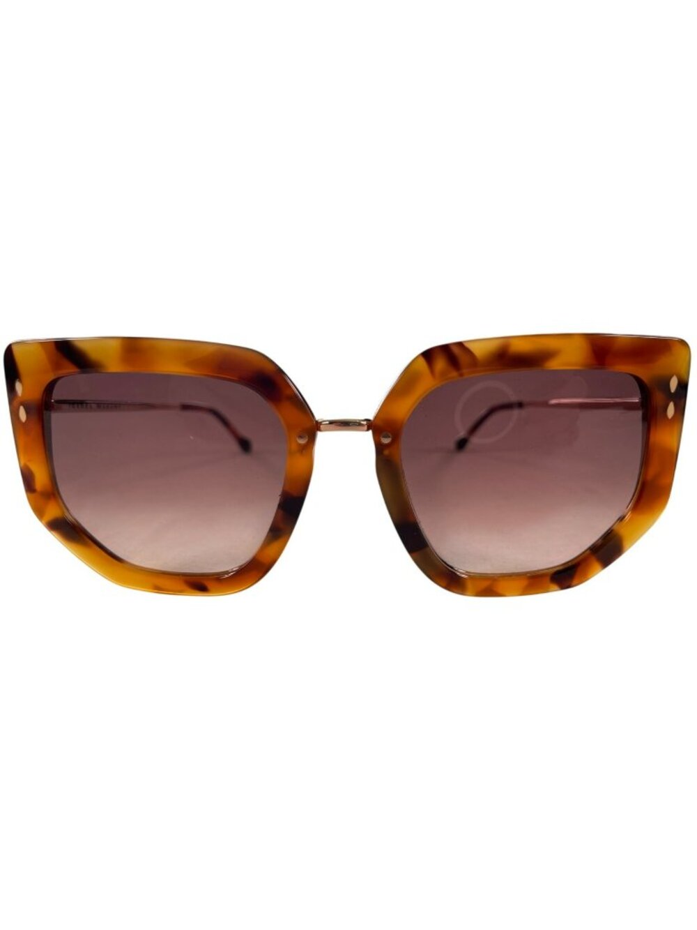 Isabel Marant Havana Gold Oversized Square Sunglasses Gradient 55-22-150 NEW